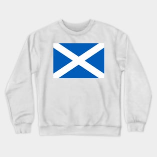 Scotland National Flag St Andrew's Cross Blue & White Saltire Crewneck Sweatshirt